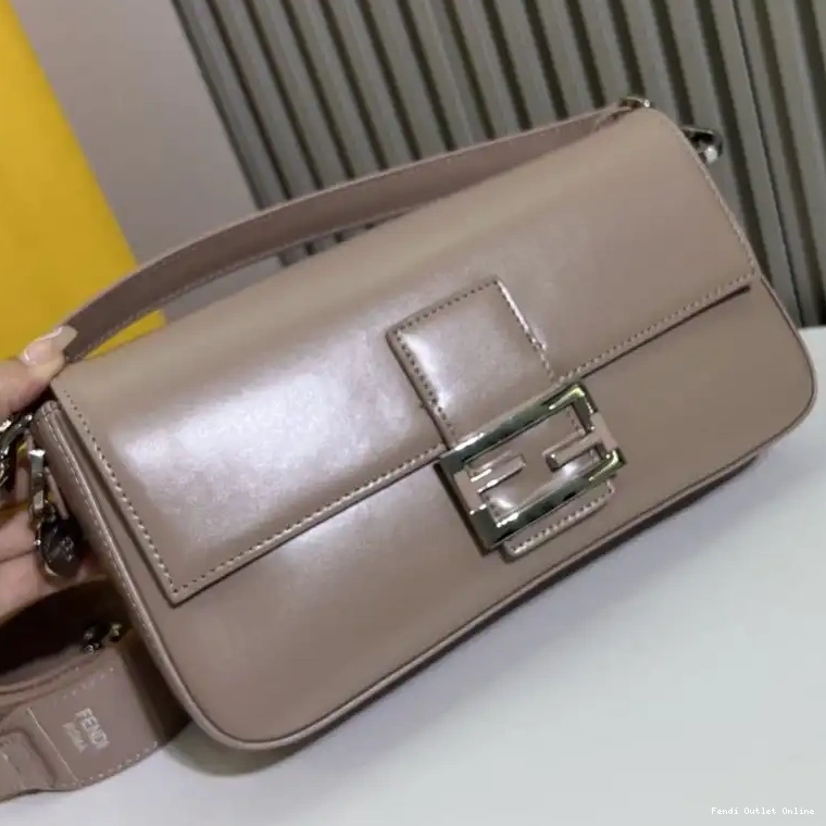 Cheap Baguette Tiffany Bag Khaki In Leather Fendi Smooth Medium 0706